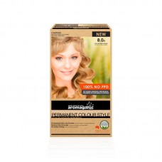 Aromaganic 天然有机草本染发膏染发剂 8.0N-浅金亚麻色（安全无毒 不含PPD）